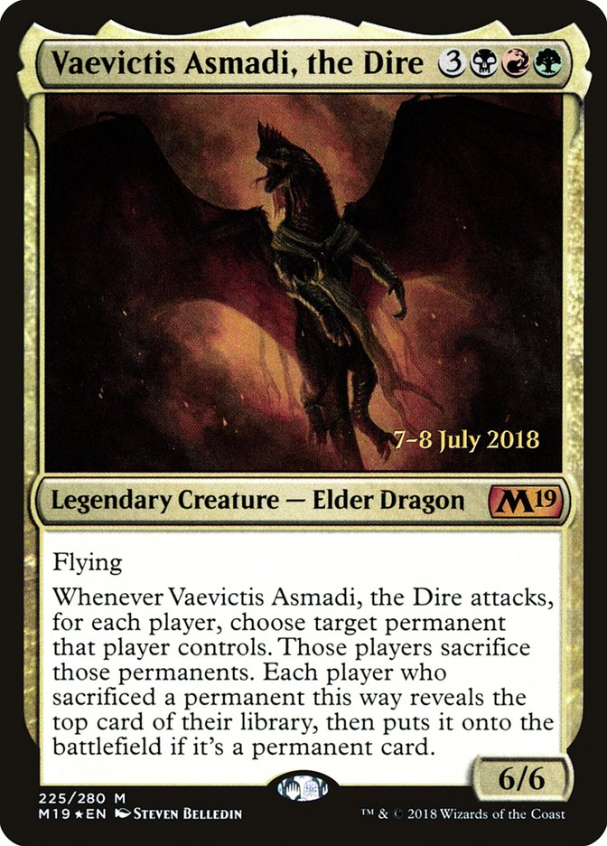 Vaevictis Asmadi, the Dire [Core Set 2019 Prerelease Promos] | Game Master's Emporium (The New GME)