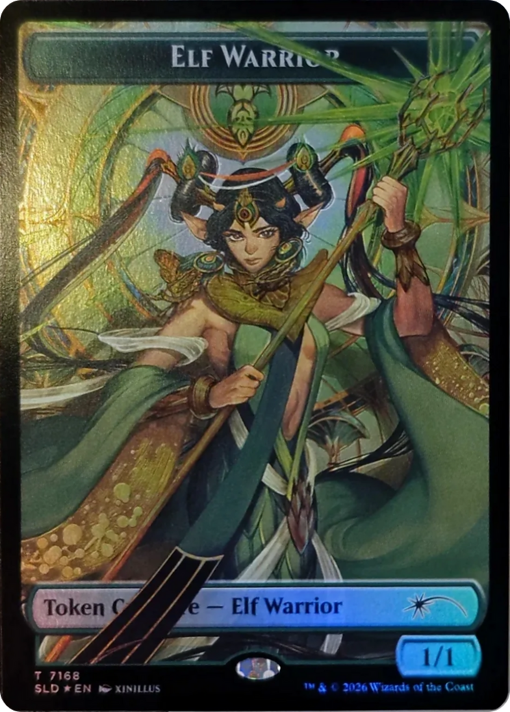 Elf Warrior Token (7168) [Secret Lair Drop Series] | Game Master's Emporium (The New GME)