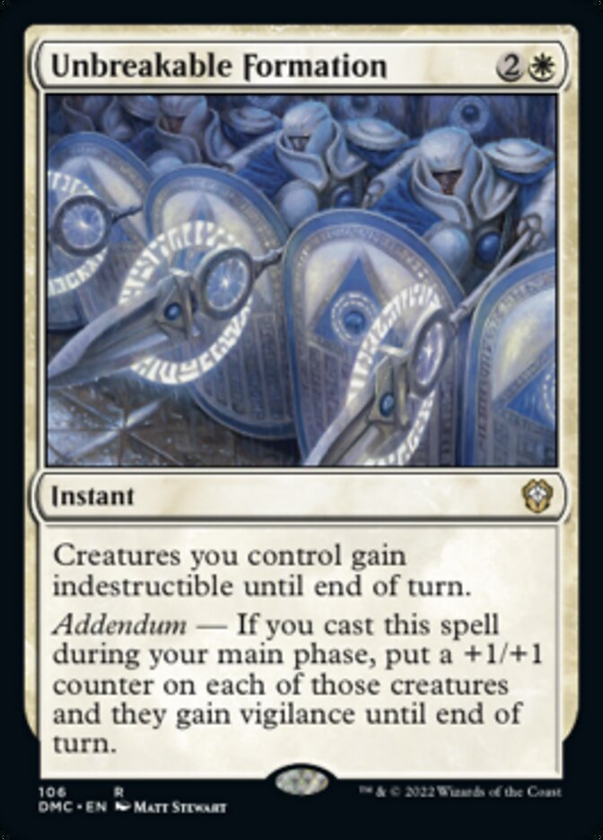 Unbreakable Formation [Dominaria United Commander] | Game Master's Emporium (The New GME)
