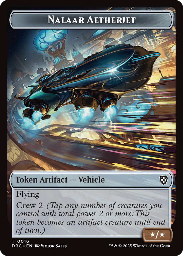 Golem (0013) // Nalaar Aetherjet Double-Sided Token [Aetherdrift Commander Tokens] | Game Master's Emporium (The New GME)