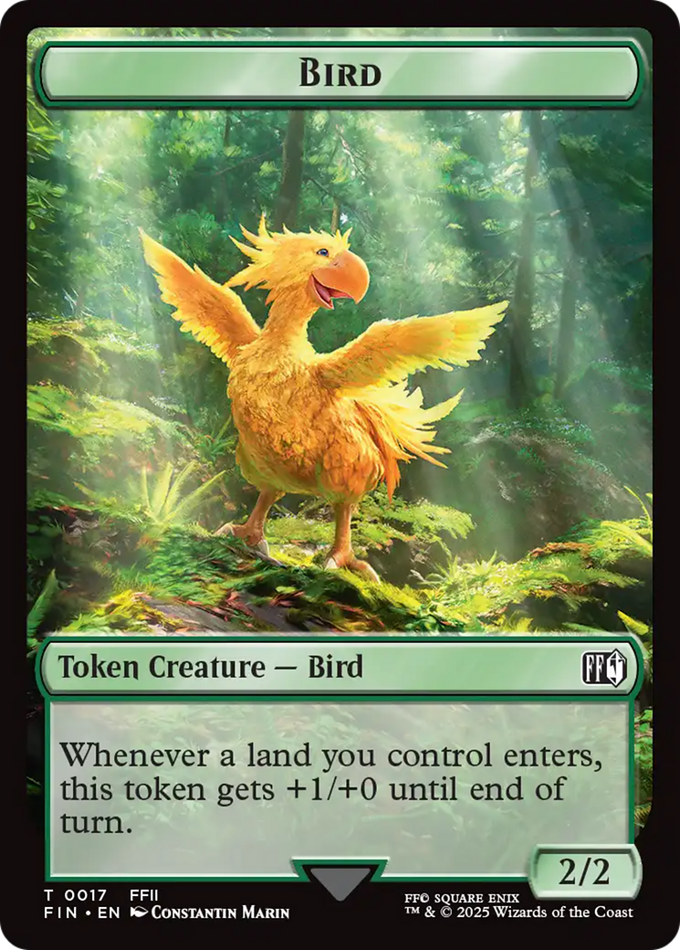 Bird (0017) // Wizard (0015) Double-Sided Token [FINAL FANTASY Tokens] | Game Master's Emporium (The New GME)