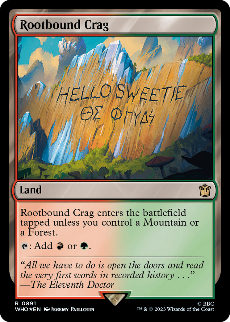 Rootbound Crag (Surge Foil) [Doctor Who] | Game Master's Emporium (The New GME)