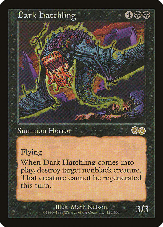 Dark Hatchling [Urza's Saga] | Game Master's Emporium (The New GME)