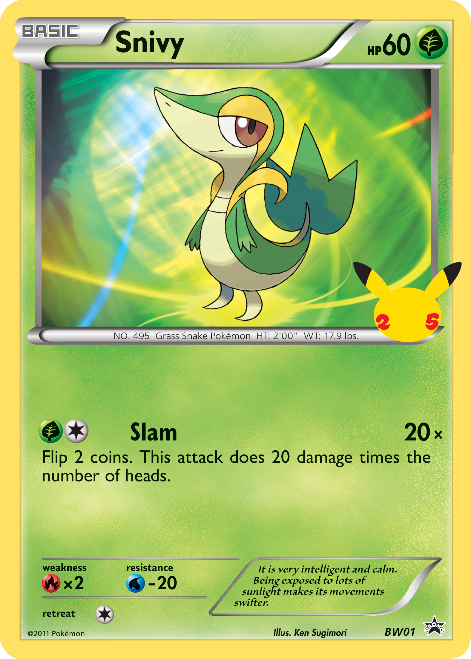 Snivy (BW01) (Jumbo Card) [First Partner Pack] | Game Master's Emporium (The New GME)