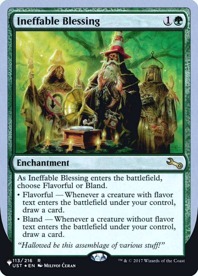 Ineffable Blessing (Flavorful) (Unfinity Foil Edition) [The List] | Game Master's Emporium (The New GME)