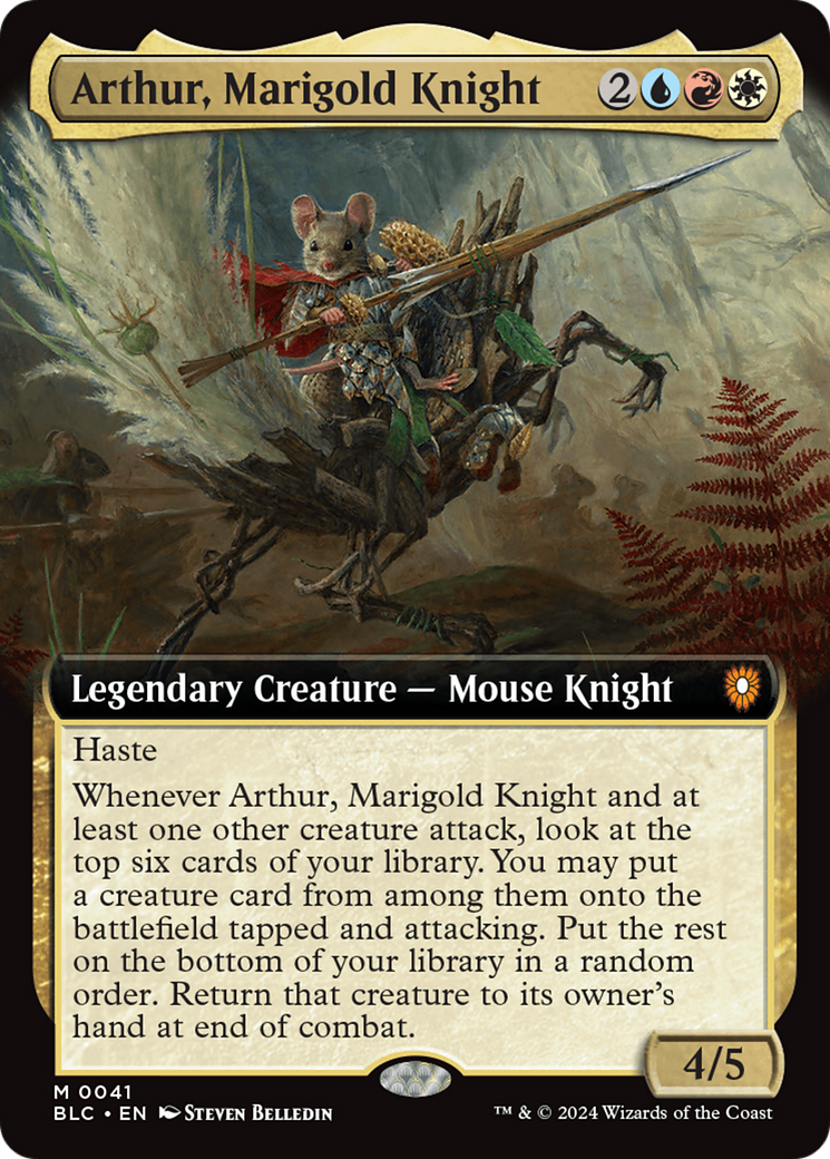 Arthur, Marigold Knight (Extended Art) [Bloomburrow Commander] | Game Master's Emporium (The New GME)