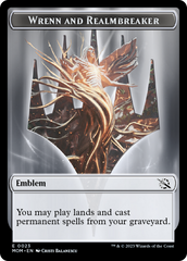 Phyrexian Myr // Wrenn and Realmbreaker Emblem Double-Sided Token [March of the Machine Tokens] | Game Master's Emporium (The New GME)