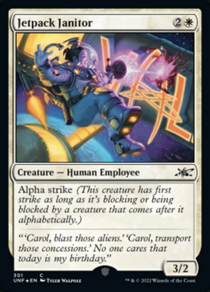 Jetpack Janitor (Galaxy Foil) [Unfinity] | Game Master's Emporium (The New GME)