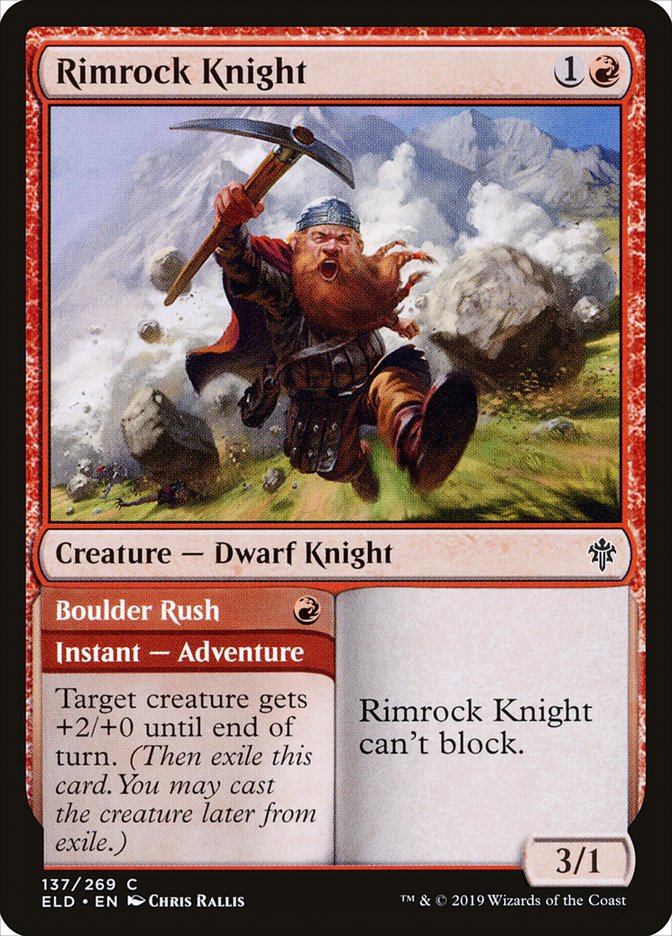 Rimrock Knight // Boulder Rush [Throne of Eldraine] | Game Master's Emporium (The New GME)