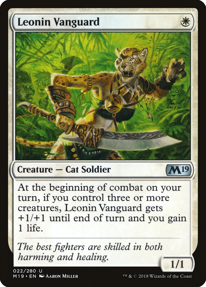 Leonin Vanguard [Core Set 2019] | Game Master's Emporium (The New GME)