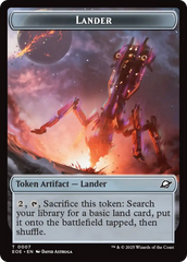 Human Soldier // Lander (0007) Doubled-Sided Token [Edge of Eternities Tokens] | Game Master's Emporium (The New GME)