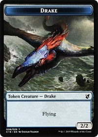 Drake // Human Double-Sided Token [Commander 2019 Tokens] | Game Master's Emporium (The New GME)