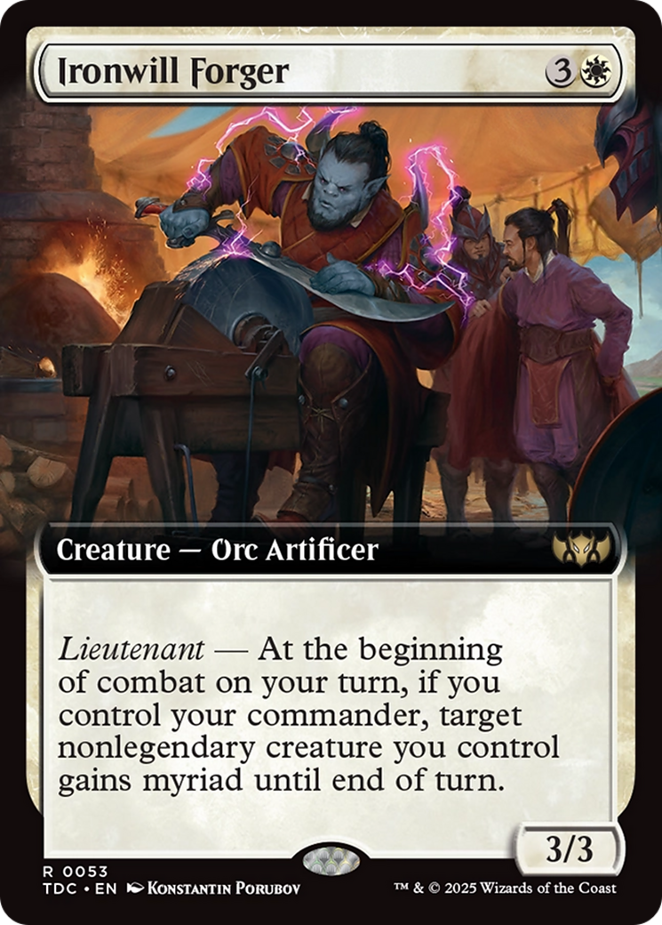 Ironwill Forger (Extended Art) [Tarkir: Dragonstorm Commander] | Game Master's Emporium (The New GME)