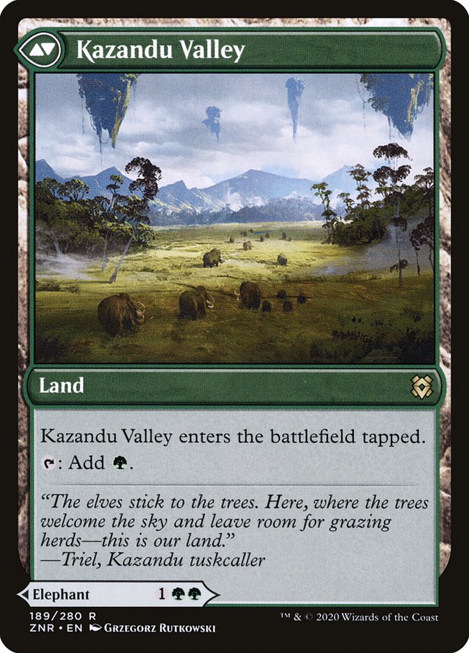 Kazandu Mammoth // Kazandu Valley [Zendikar Rising] | Game Master's Emporium (The New GME)