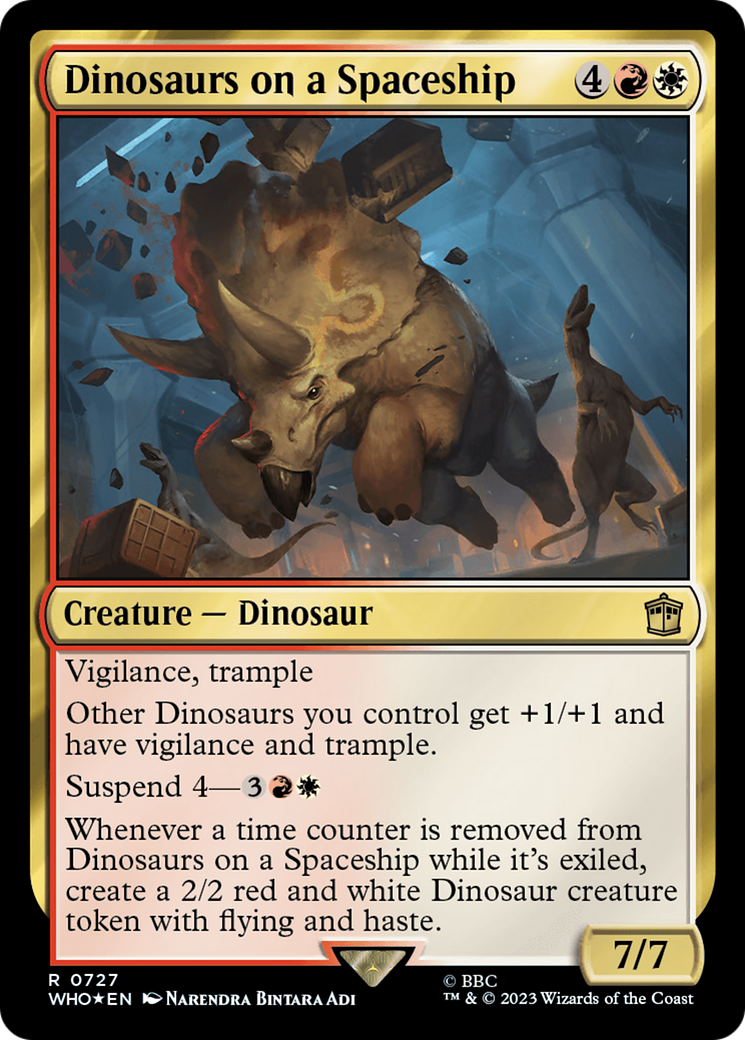 Dinosaurs on a Spaceship (Surge Foil) [Doctor Who] | Game Master's Emporium (The New GME)