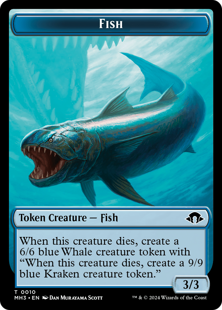 Eldrazi Spawn // Fish Double-Sided Token [Modern Horizons 3 Tokens] | Game Master's Emporium (The New GME)