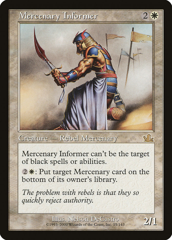 Mercenary Informer [Prophecy] | Game Master's Emporium (The New GME)