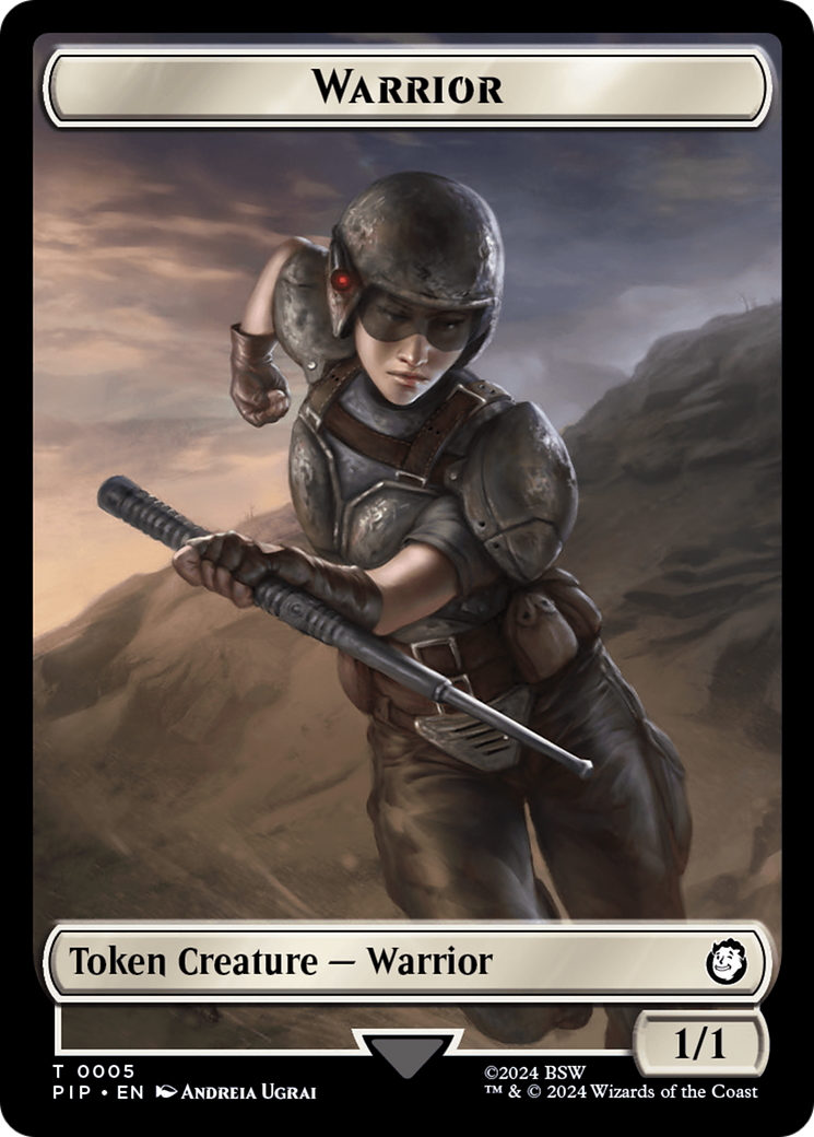 Warrior // Food (0012) Double-Sided Token [Fallout Tokens] | Game Master's Emporium (The New GME)