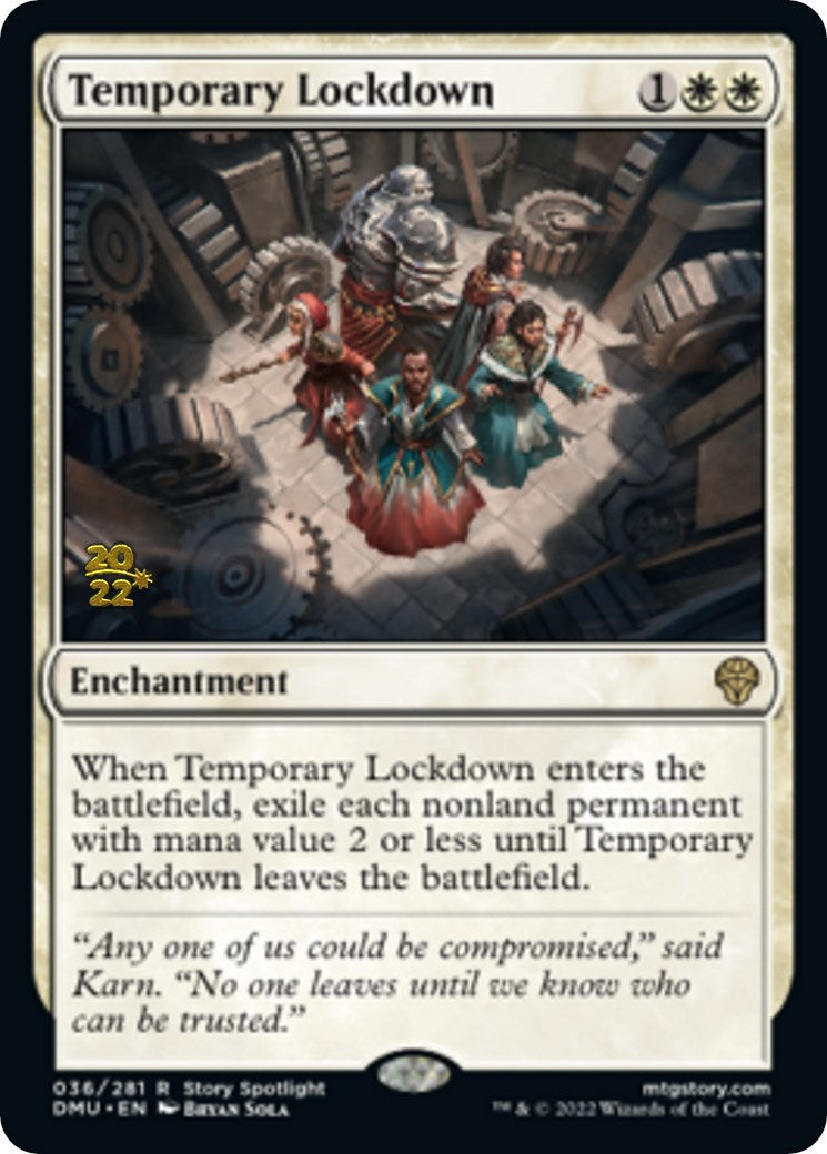 Temporary Lockdown [Dominaria United Prerelease Promos] | Game Master's Emporium (The New GME)