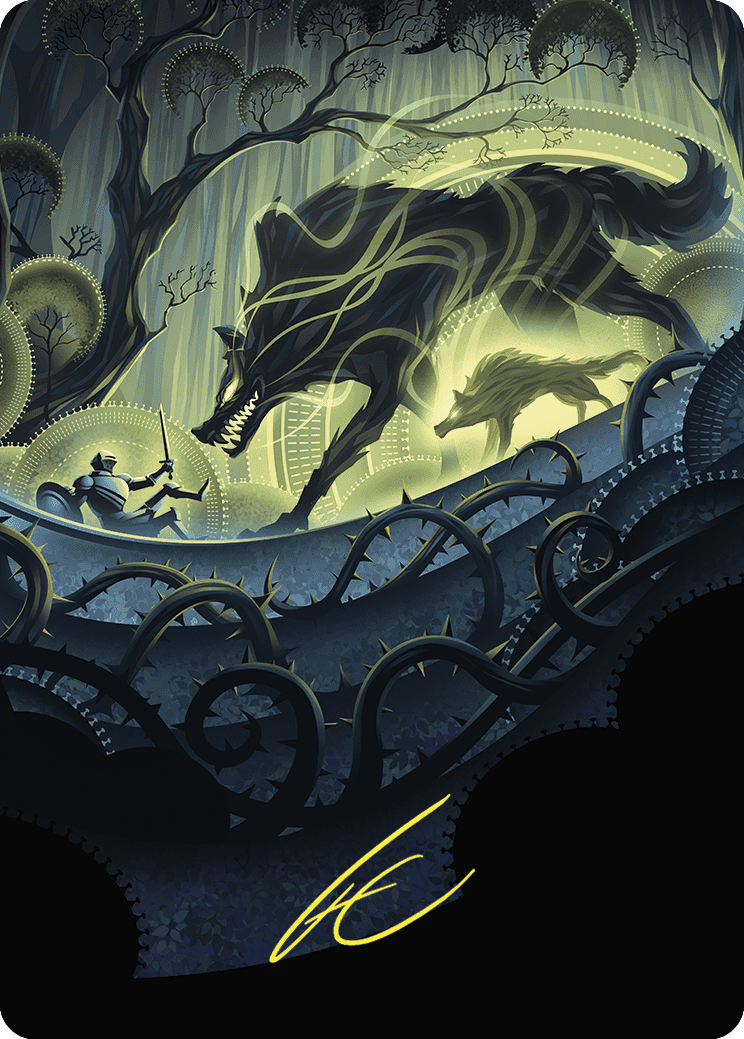 Unnatural Growth Art Card (Gold-Stamped Signature) [Wilds of Eldraine Art Series] | Game Master's Emporium (The New GME)