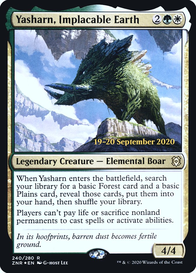 Yasharn, Implacable Earth [Zendikar Rising Prerelease Promos] | Game Master's Emporium (The New GME)