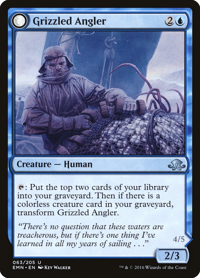 Grizzled Angler // Grisly Anglerfish [Eldritch Moon] | Game Master's Emporium (The New GME)