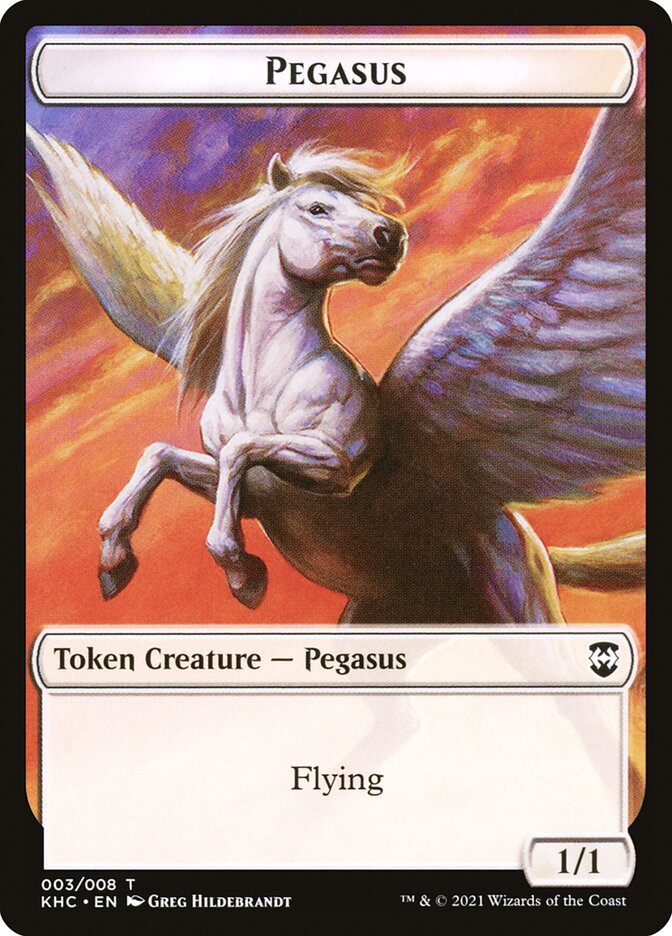 Kithkin Soldier // Pegasus Double-Sided Token [Kaldheim Commander Tokens] | Game Master's Emporium (The New GME)
