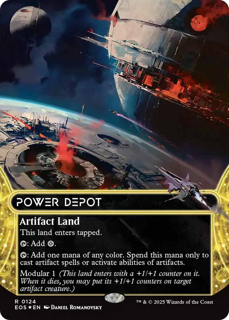 Power Depot (0124) (Borderless) (Galaxy Foil) [Edge of Eternities: Stellar Sights] | Game Master's Emporium (The New GME)