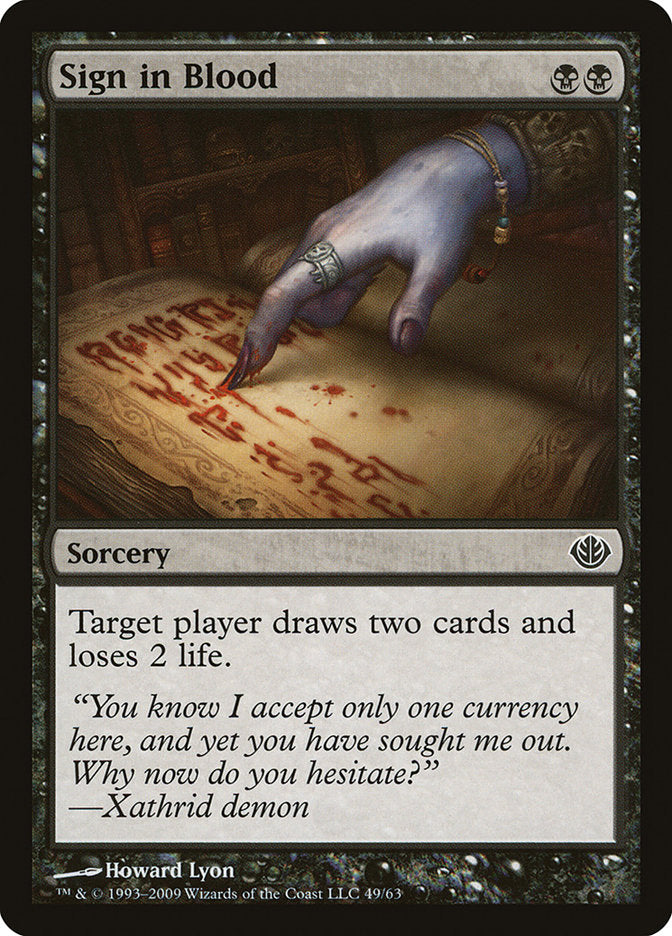 Sign in Blood [Duel Decks: Garruk vs. Liliana] | Game Master's Emporium (The New GME)