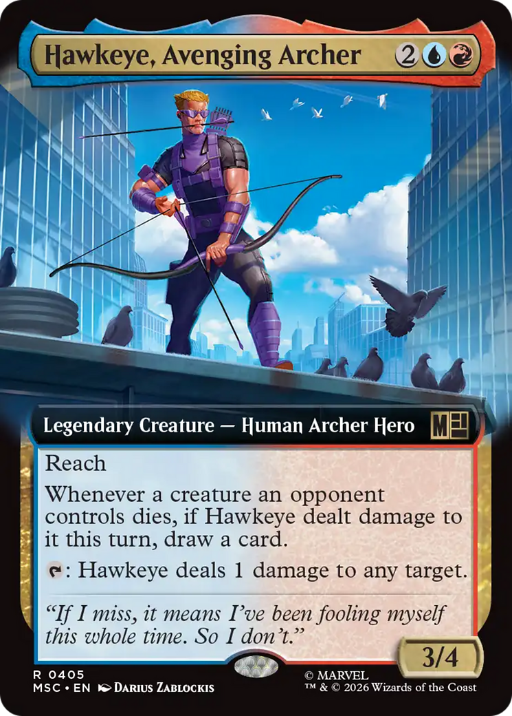 Hawkeye, Avenging Archer (Extended Art) [Marvel Super Heroes Commander] | Game Master's Emporium (The New GME)