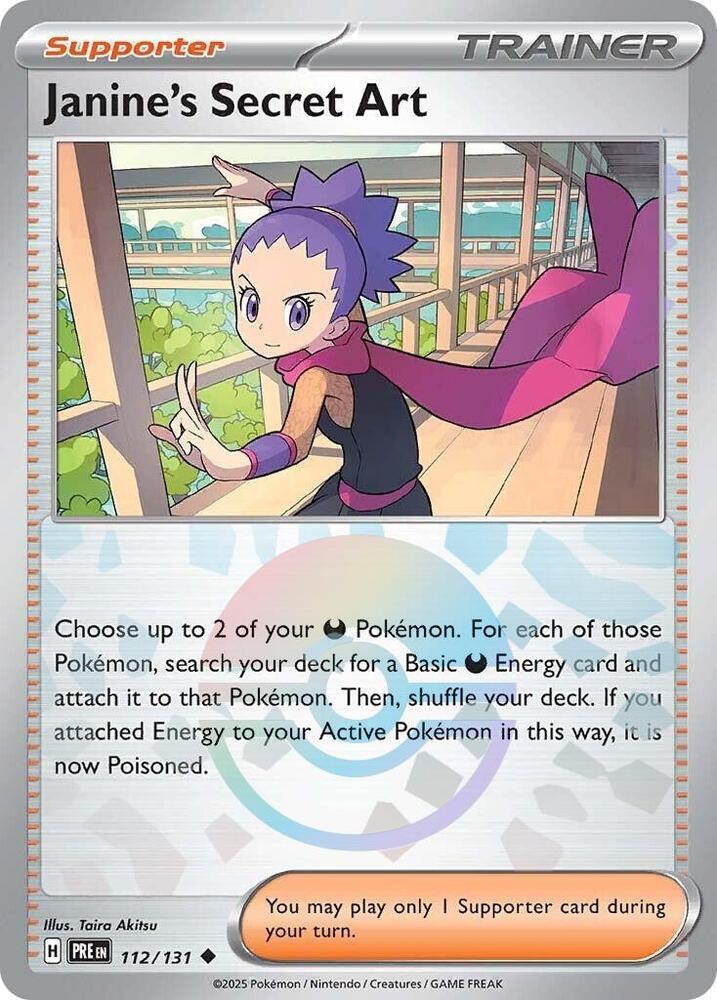 Janine's Secret Art (112/131) (Poke Ball Pattern) [Scarlet & Violet: Prismatic Evolutions] | Game Master's Emporium (The New GME)