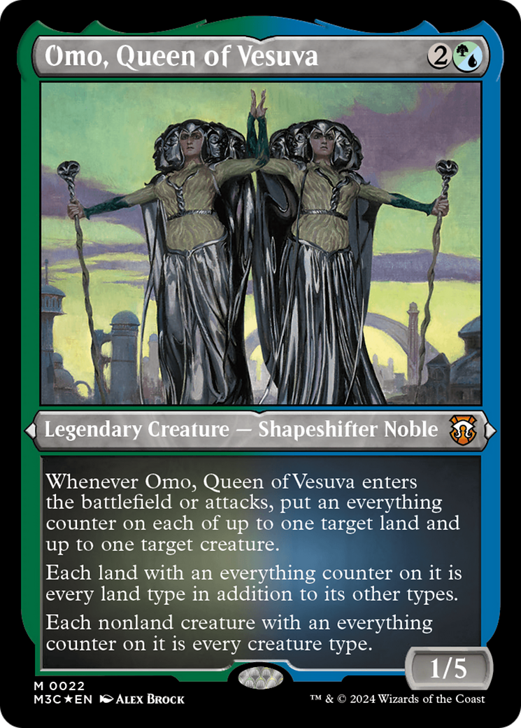 Omo, Queen of Vesuva (Foil Etched) [Modern Horizons 3 Commander] | Game Master's Emporium (The New GME)