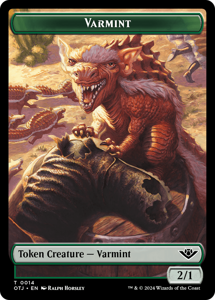 Treasure // Varmint Double-Sided Token [Outlaws of Thunder Junction Tokens] | Game Master's Emporium (The New GME)