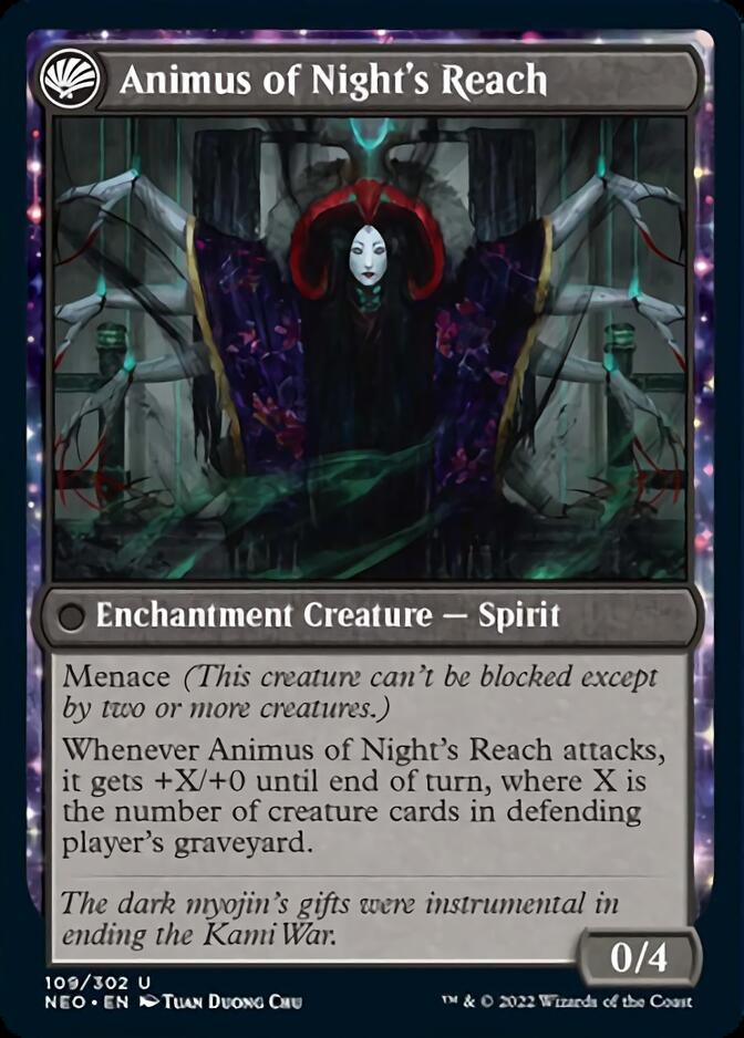The Long Reach of Night // Animus of Night's Reach [Kamigawa: Neon Dynasty] | Game Master's Emporium (The New GME)