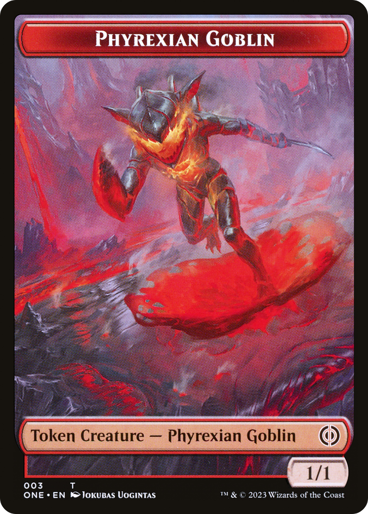 Phyrexian Goblin // Cat Double-Sided Token [Phyrexia: All Will Be One Tokens] | Game Master's Emporium (The New GME)