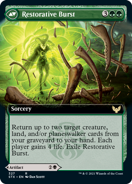 Pestilent Cauldron // Restorative Burst (Extended Art) [Strixhaven: School of Mages] | Game Master's Emporium (The New GME)
