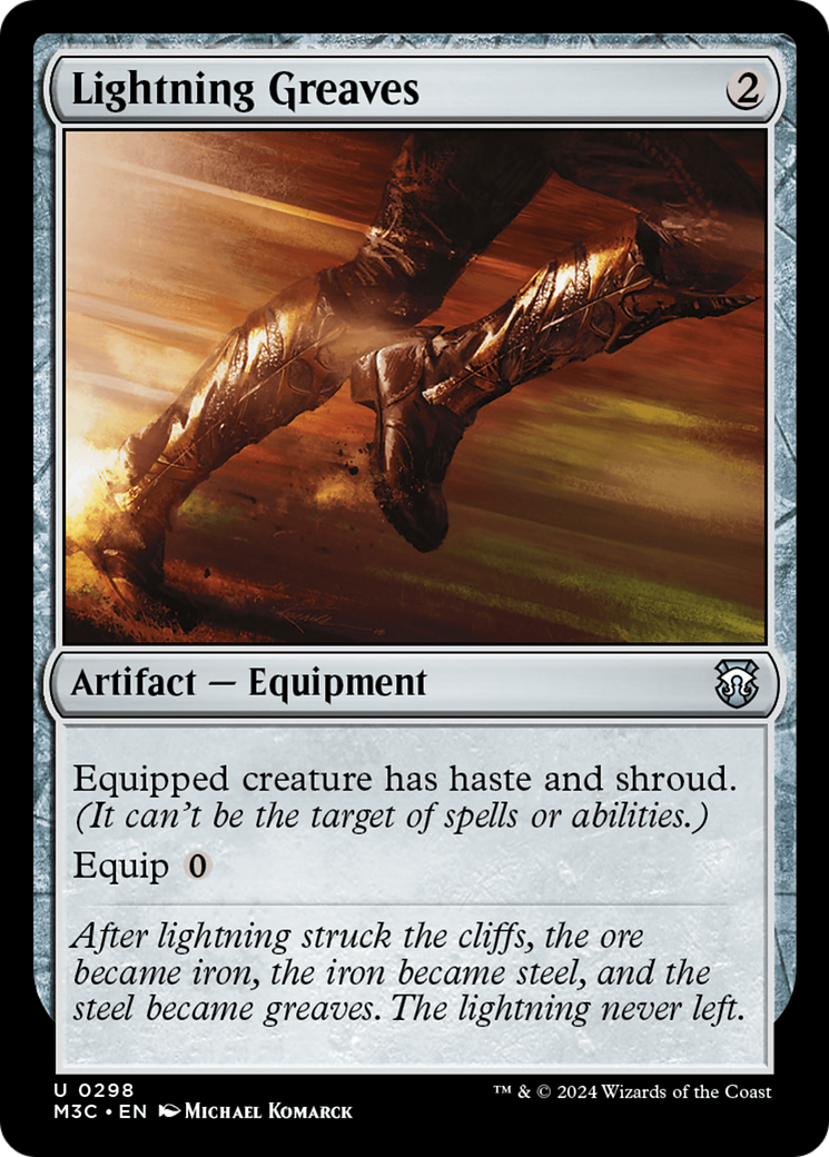 Lightning Greaves (Ripple Foil) [Modern Horizons 3 Commander] | Game Master's Emporium (The New GME)