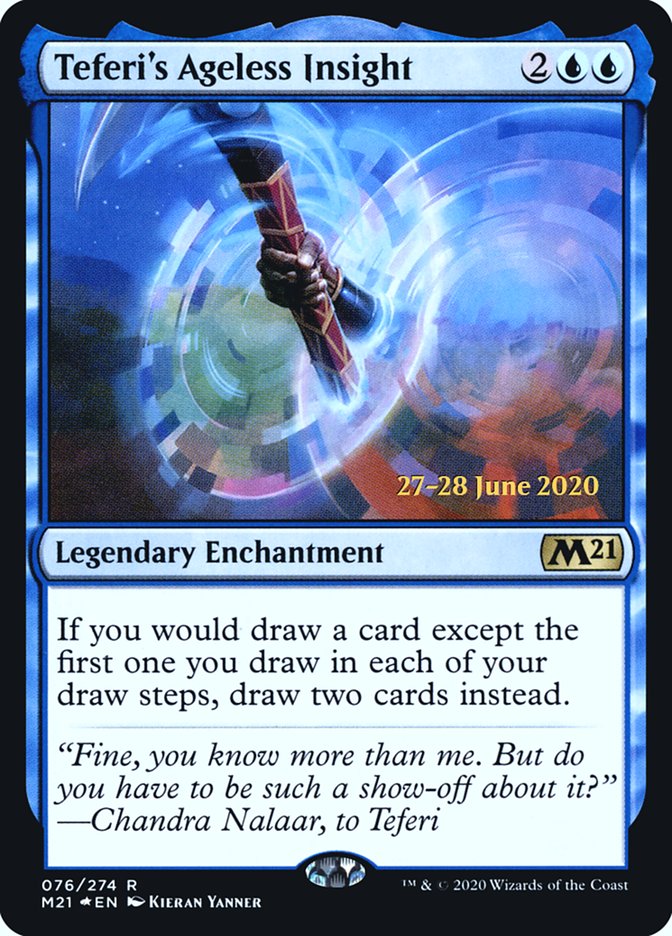 Teferi's Ageless Insight [Core Set 2021 Prerelease Promos] | Game Master's Emporium (The New GME)