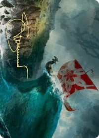 Run Ashore Art Card (Gold-Stamped Signature) [Kaldheim Art Series] | Game Master's Emporium (The New GME)