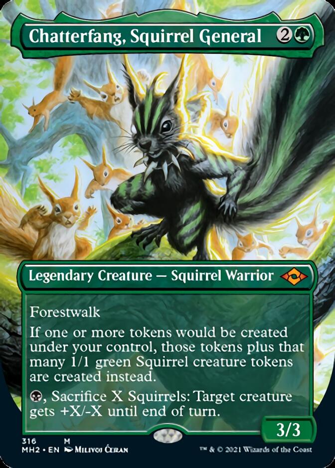 Chatterfang, Squirrel General (Borderless Alternate Art) [Modern Horizons 2] | Game Master's Emporium (The New GME)
