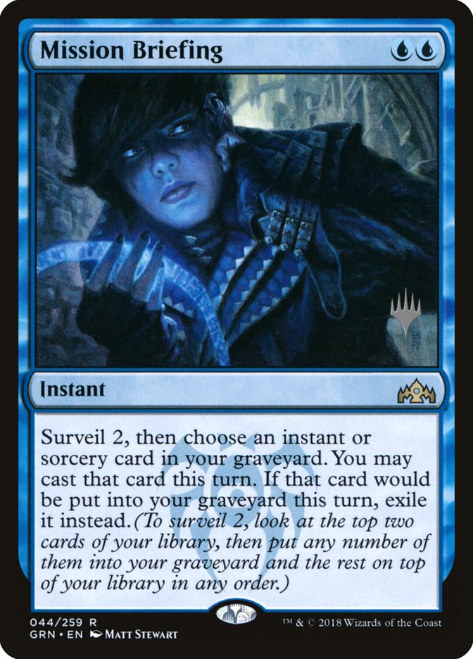 Mission Briefing (Promo Pack) [Guilds of Ravnica Promos] | Game Master's Emporium (The New GME)