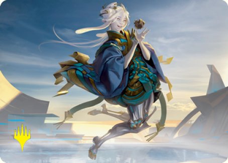 Moonfolk Puzzlemaker Art Card (Gold-Stamped Signature) [Kamigawa: Neon Dynasty Art Series] | Game Master's Emporium (The New GME)