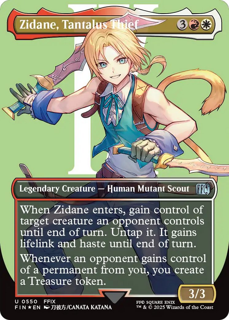 Zidane, Tantalus Thief (Borderless) (Surge Foil) [FINAL FANTASY] | Game Master's Emporium (The New GME)