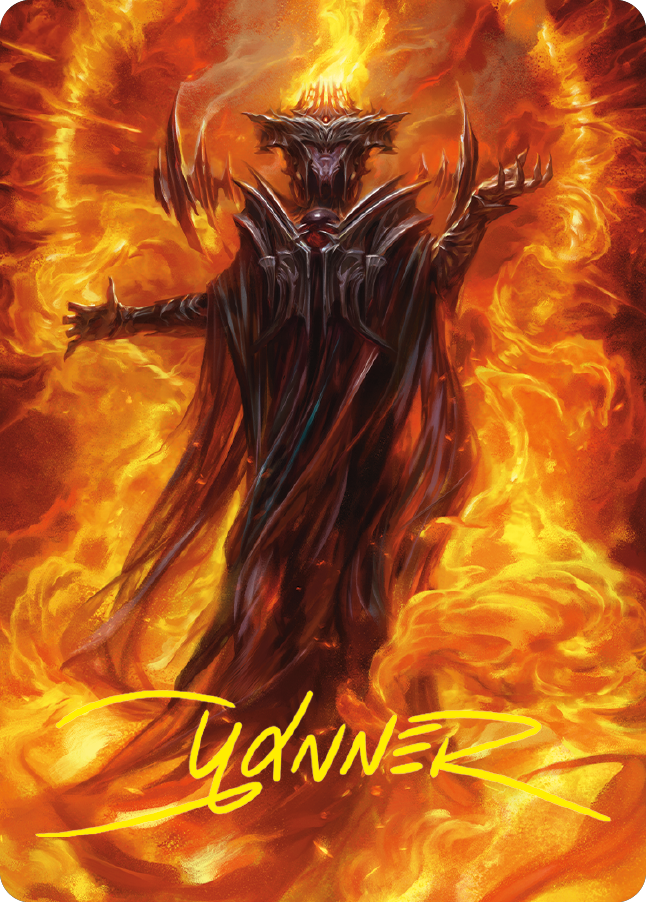 Sauron, the Dark Lord Art Card (Gold-Stamped Signature) [The Lord of the Rings: Tales of Middle-earth Art Series] | Game Master's Emporium (The New GME)