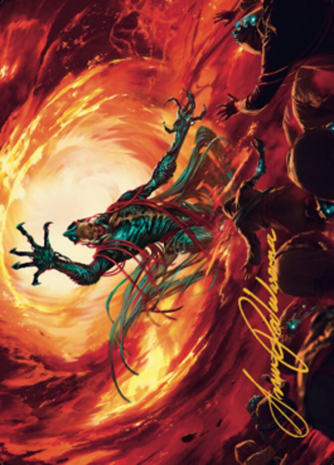 Gix, Yawgmoth Praetor Art Card (Gold-Stamped Signature) [The Brothers' War Art Series] | Game Master's Emporium (The New GME)
