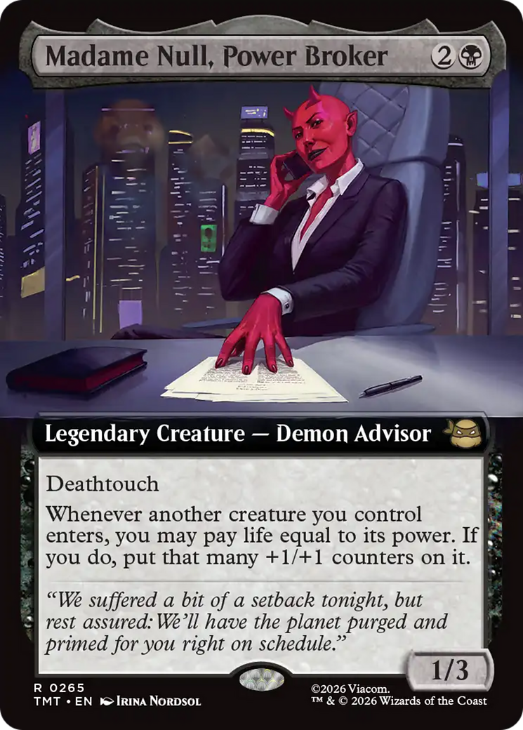 Madame Null, Power Broker (Extended Art) [Teenage Mutant Ninja Turtles] | Game Master's Emporium (The New GME)