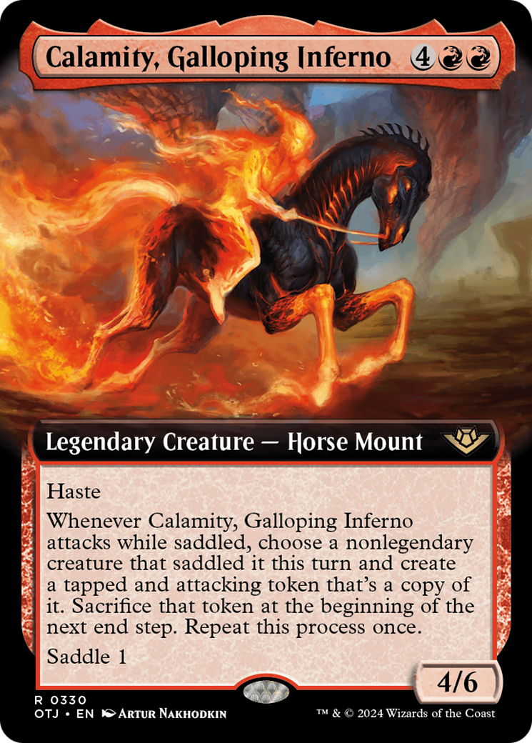 Calamity, Galloping Inferno (Extended Art) [Outlaws of Thunder Junction] | Game Master's Emporium (The New GME)