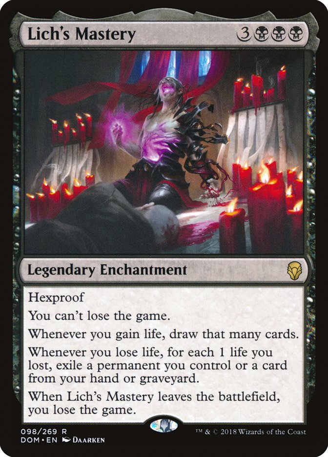 Lich's Mastery [Dominaria] | Game Master's Emporium (The New GME)