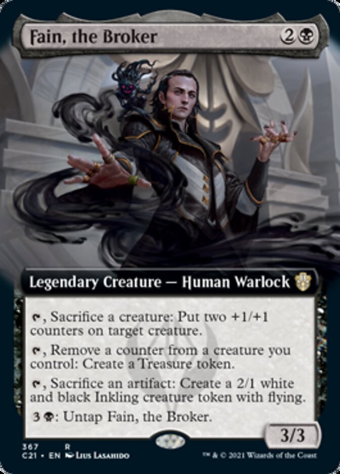 Fain, the Broker (Extended Art) [Commander 2021] | Game Master's Emporium (The New GME)