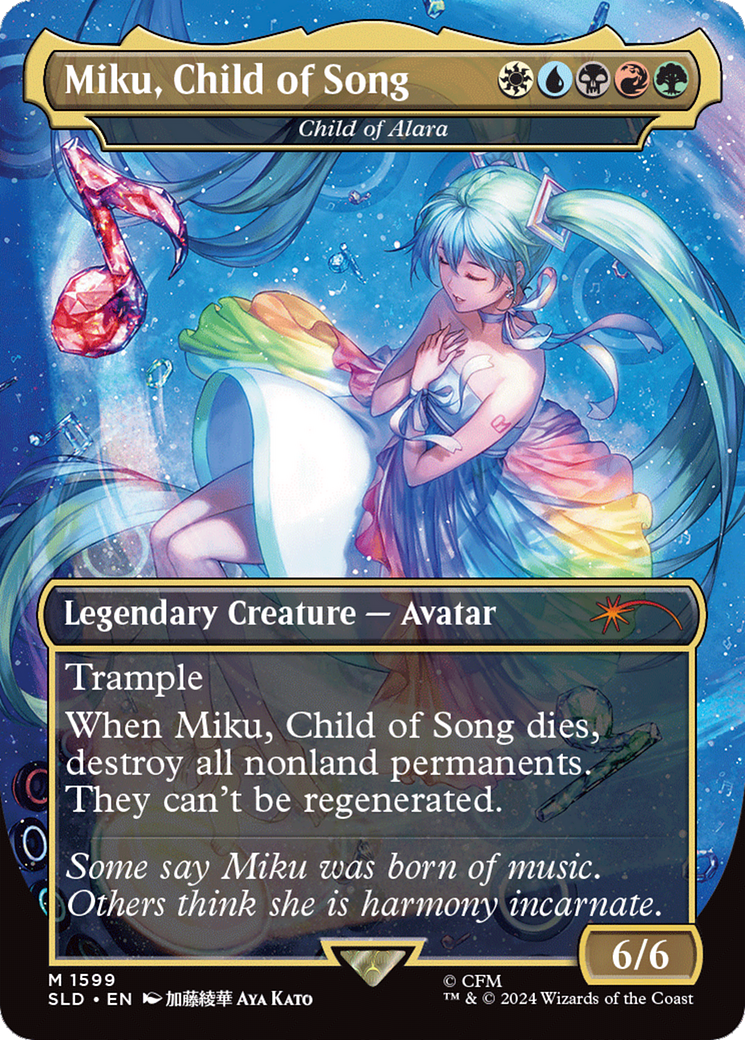 Miku, Child of Song - Child of Alara (Rainbow Foil) [Secret Lair Drop Series] | Game Master's Emporium (The New GME)